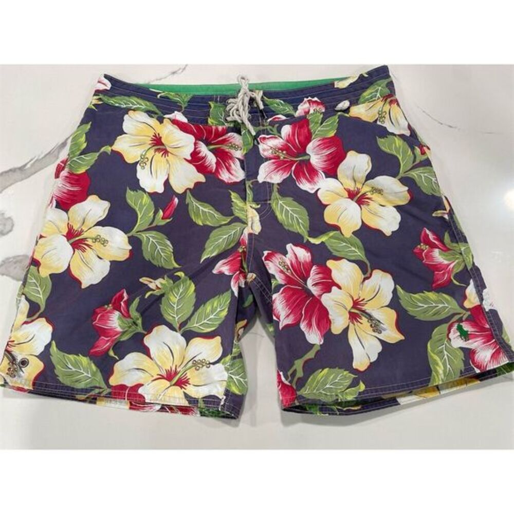 Polo Ralph Lauren Men's Hibiscus Floral Swim Trunks‎ Size 34 Multicolor
